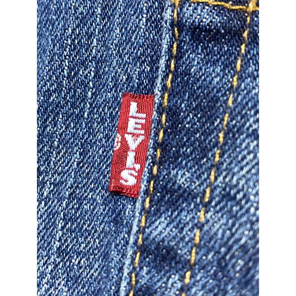 Levis Big E Jeans Mens 31 x 32 * Premium Denim Blue 5 Pocket Tapered Logo - Picture 9 of 10
